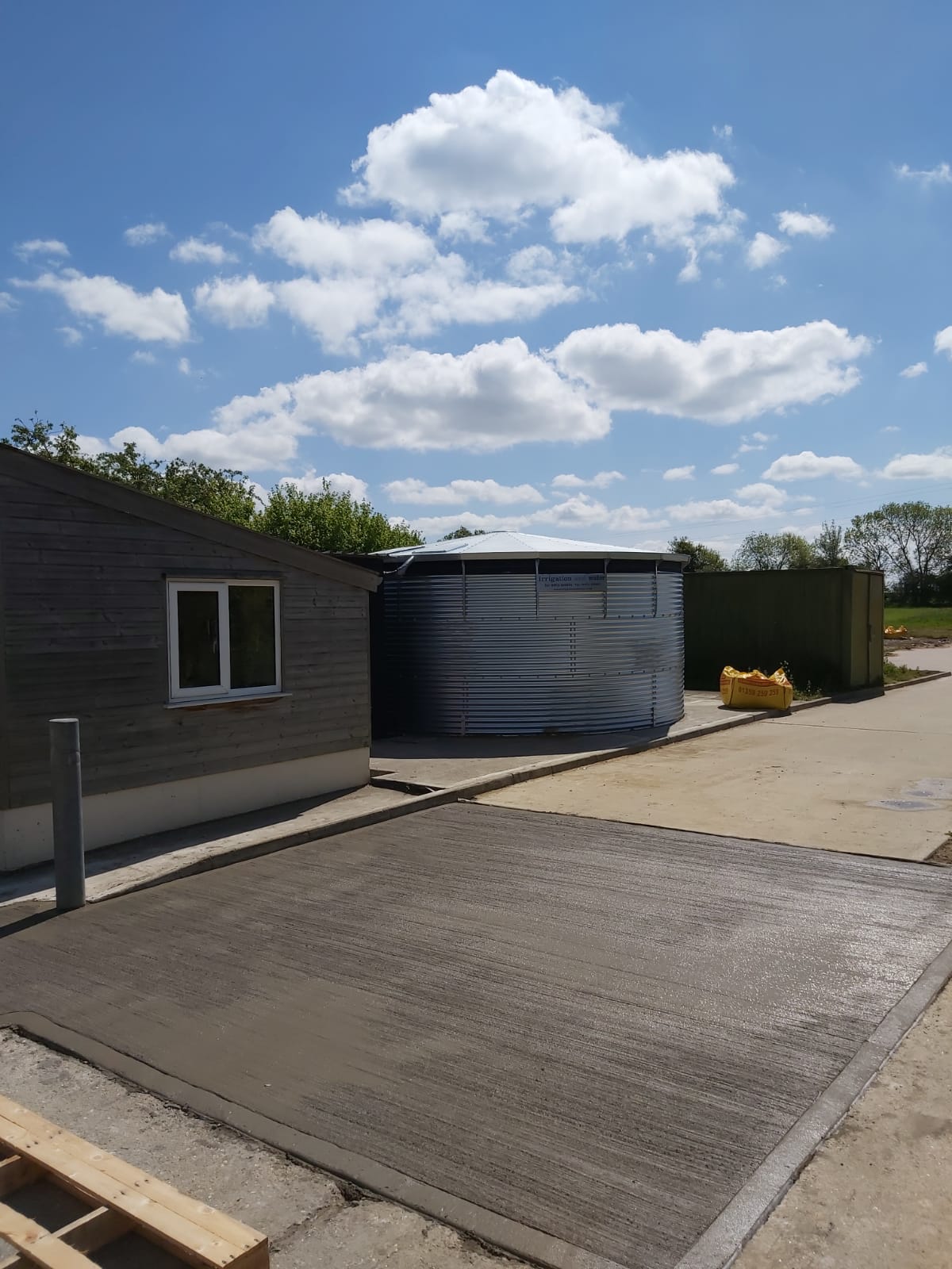 Concrete laid at an industrial site