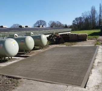 Concrete laid at an industrial site