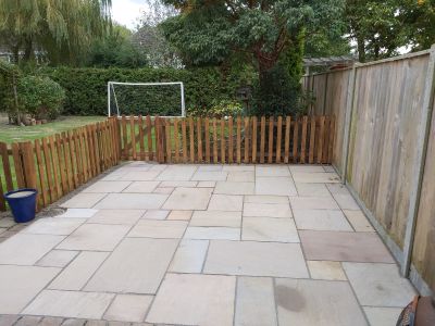 Clean slabbed patio