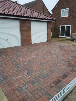 Paved double driveway